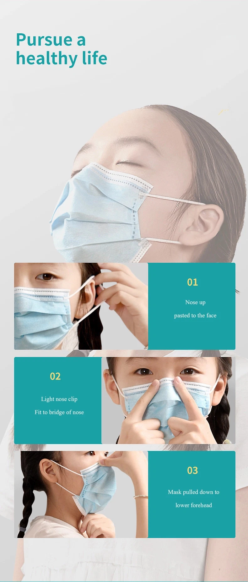 Pm2.5 3 Ply Earloop Smart Parking System Protective Kids Mask